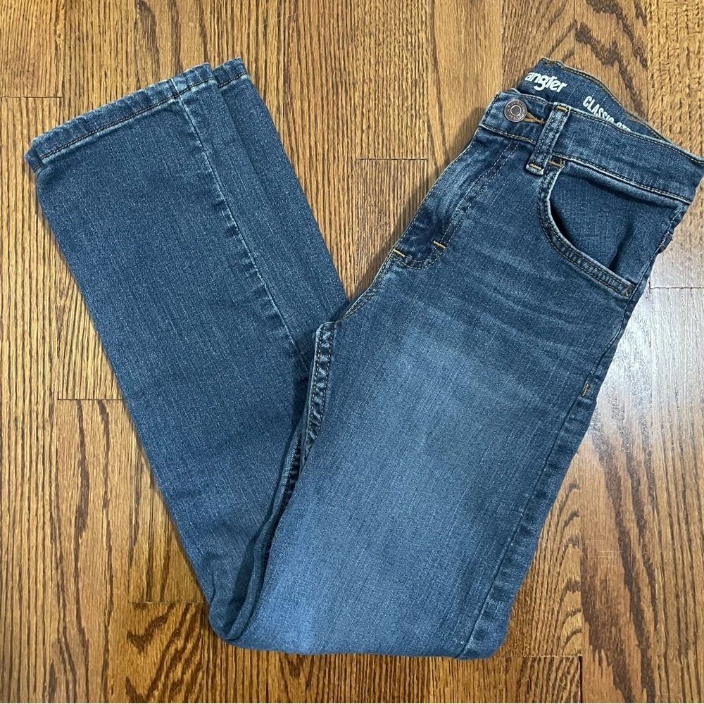 Wrangler‎ Boys Classic Straight Mid Wash Blue Denim Jeans Size 12 Slim